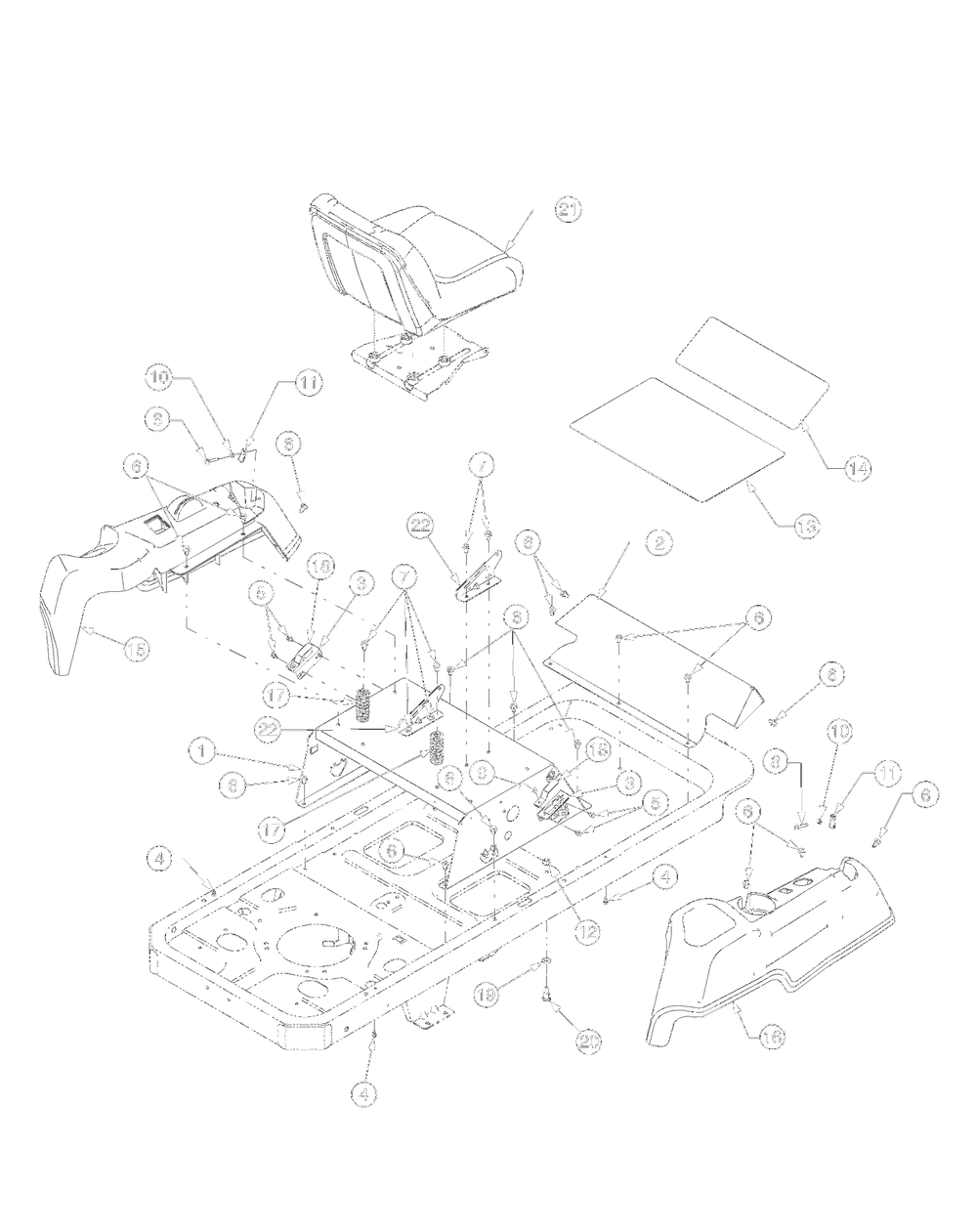 Console Diagram and Parts List for 17AA5AAG700 2008 Yard Machines Lawn Tractor